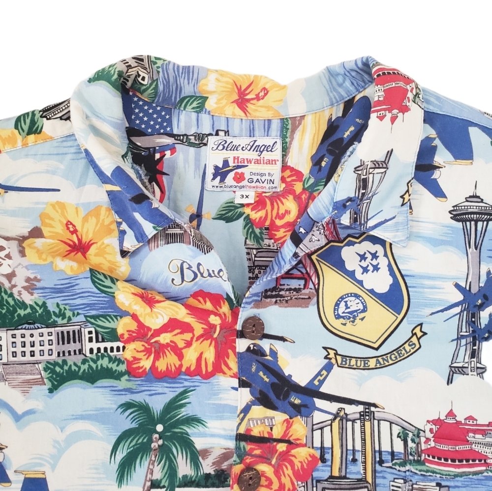 ‼️SOLD‼️ US Navy Art By Gavin Blue Angels Hawaiian - Picture 15 of 16